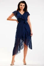 Awama Woman's Dress A574 Navy Blue