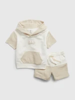 Set of children's sweatshirt and shorts in white color Gap