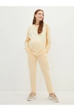 LC Waikiki Paneled Tummy, Plain Pocket Detailed Maternity Sweatpants.