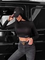 Black cropped blouse LULU 2023 OLAVOGA