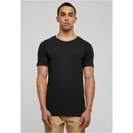 Fitted stretch T-shirt in black color