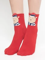 T-shirt teddy bear socks red