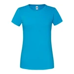 Iconic 195 Ringspun Premium Premium Fruit of the Loom Blue T-shirt