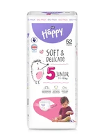 Bella Baby Happy Soft&Delicate 5 Junior 11–18 kg dětské pleny 52 ks