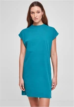 Women's Turtle Extended Shoulder Dress - Blue-Green