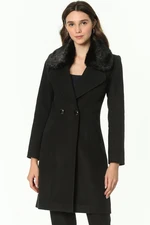 Z6643 DEWBERRY WOMEN'S COAT-BLACK