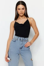 Trendyol Black Loose Collar Knitted Bodysuit