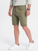 Ombre CHINO men's shorts - khaki