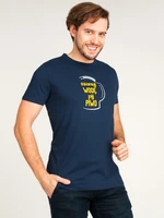 Yoclub Man's Cotton T-shirt PKK-0108F-A110 Navy Blue