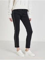 Women's Black Cropped Straight Fit Jeans Replay - Women