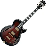 Ibanez AG95QA-DBS Dark Brown Sunburst Halbresonanz-Gitarre