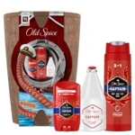 OLD SPICE V drevenom súdku - tuhý dezodorant + sprchový gél + voda po holení