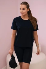 Set top+leggings dark blue