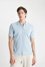 DEFACTO Slim Fit Zippered Short Sleeve Polo T-Shirt