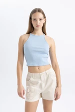 DEFACTO Cool Fitted Ribbed Camisole Basic Tank Top