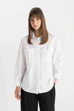 DEFACTO Relax Fit Poplin Long Sleeve Shirt Tunic