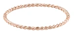 Troli Minimalistický pozlacený prsten z oceli Rose Gold 60 mm