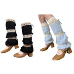 Women Fashion Leg Warmers Knitted Long Leg Socks Warm Students Girls 90s Boot Socks Party Casual Y2K Streetwear drop shipping