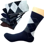 5 Pairs Autumn Winter High Quality Men Business Cotton Socks For Man Diamond Plaid Long Socks Male Crew Sock Meias Calcetines