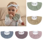 Double Layers Cotton Baby Feeding Bibs Cute Cartoon Printed Newborn Burp Cloth Saliva Towel Scarf for Stuff Shower Gifts