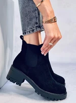 Chelsea Boots mit Absatz Schwarz