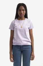 Bavlnené tričko A.P.C. Item F COEOP.F26012-WHITE, fialová farba