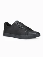 Ombre BASIC men's shoes sneakers in combined materials - black