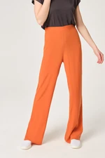 Dagi Cinnamon Long Straight Leg Wide Cut Trousers