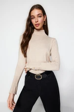 Trendyol Stone Crop Premium Yarn / Special Yarn Basic Knitwear Sweater