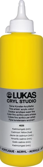 Lukas Cryl Studio Acrylic Paint Plastic Bottle Akrylová farba Cadmium Yellow Hue 500 ml 1 ks