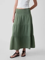 Zelená dámska maxi sukňa GAP