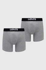 Boxerky Levi's 2-pak 37149.0809-007, pánske, šedá farba