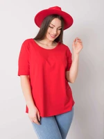 Women's red cotton T-shirt