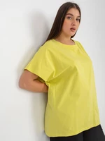 Lightweight lime women's t-shirt plus size loose fit