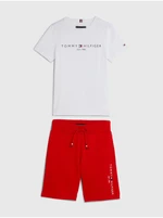 Tommy Hilfiger Boys T-shirt and Shorts Set in white and red Tommy Hilf - Boys