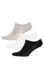 DEFACTO Men 3 Pack Cotton Sneaker Socks