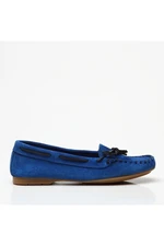 Hotiç Women's Blue Laofer With Genuine Leather