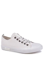 Big Star Men's Leather Sneakers KK174052 White