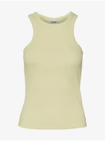 Light yellow womens basic tank top Noisy May - Women