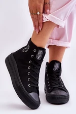 Women's High Sneakers Big Star Black