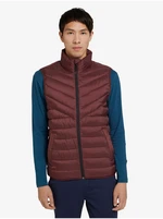 Burgundy Men's Quilted Vest Tom Tailor Denim - Men