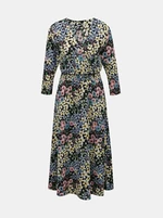 Yellow-blue floral maxi-dresses ONLY Saga - Women