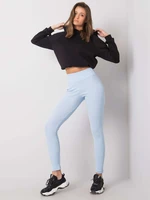 Basic light blue striped leggings