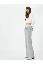 Koton Palazzo Trousers Pleat Detailed Pocket Normal Straight Leg