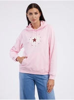 Light Pink Converse Radiating Love Womens Hoodie - Women