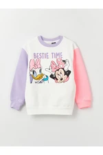 LC Waikiki Girls' Crew Neck Disney Printed Long Sleeve Sweatshirt