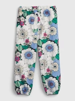 Green and white girly floral sweatpants GAP