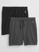 Set of two boys' shorts in black and dark grey GAP