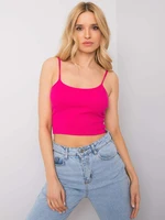 RUE PARIS Fuchsia crop top