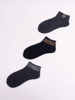 Yoclub Dámské Ponožky s Krystaly 3-Pack SKS-0001K-000B